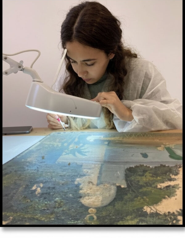 Conservation-restauration d’une peinture de chevalet signée «Delorme»